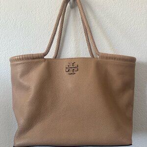 Tory Burch Taylor Leather Tote Cream